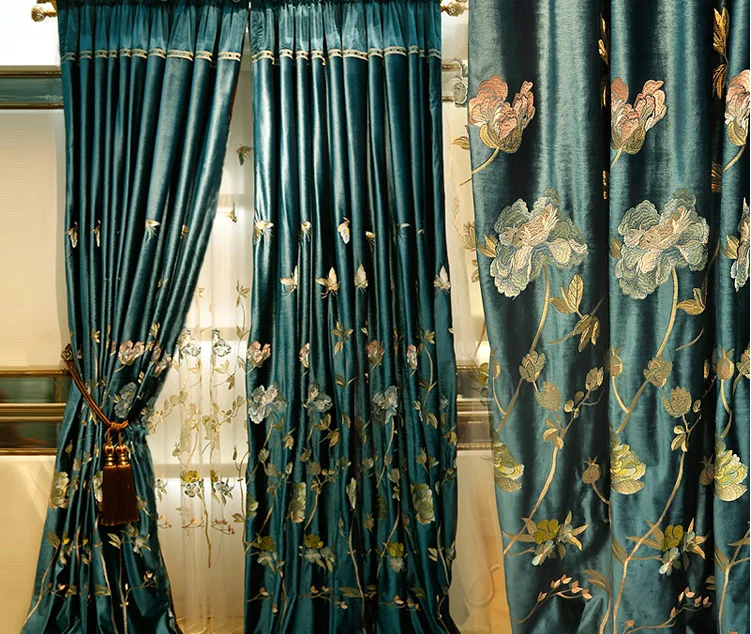 Stylish Simplicity Velvet Embroidered Curtains Living Room Bedroom Balcony Atmosphere of Luxury Villas Curtain Cloth Screens
Stylish Simplicity Velvet Embroidered Curtains Living Room Bedroom Balcony Atmosphere of Luxury Villas Curtain Cloth Screens