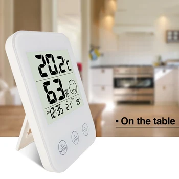 FanJu FJ718 Indoor Hygrometer Thermometer Digital LCD Touchscreen Battery Operated Temperature/Humidity Meter Sensor Monitor
FanJu FJ718 Indoor Hygrometer Thermometer Digital LCD Touchscreen Battery Operated Temperature/Humidity Meter Sensor Monitor