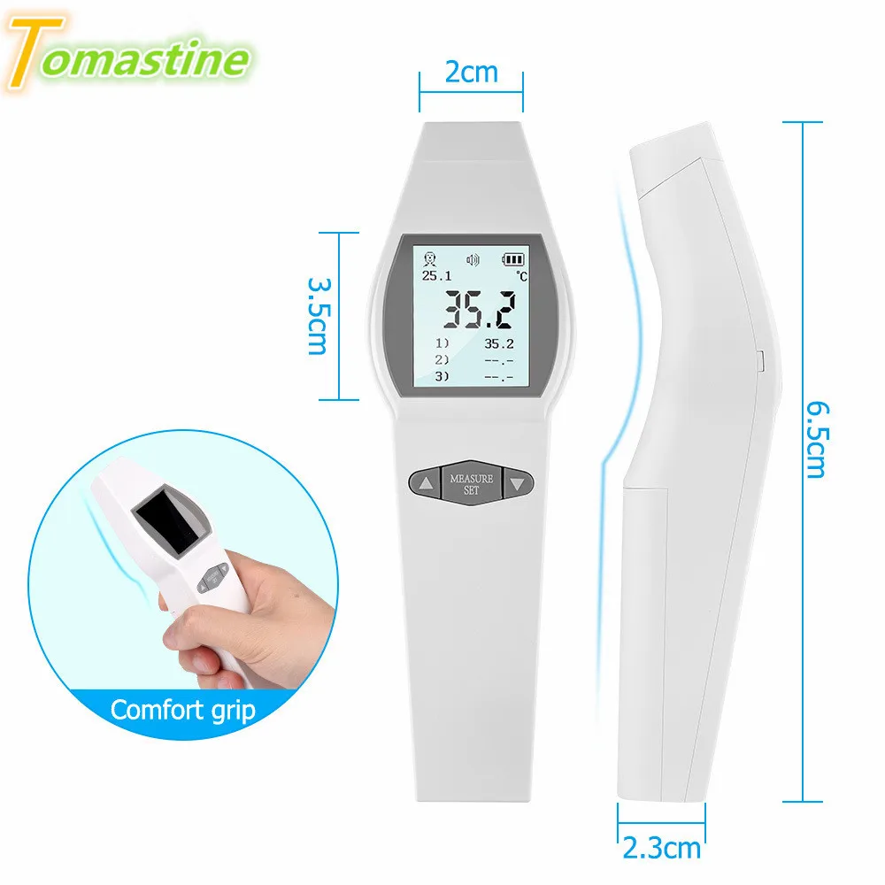 Handheld Thermometer Digital Non-contact Infrared Body Thermometer Big Backlight LCD Display Temp Tester Celsius&Fahrenheit Unit
Handheld Thermometer Digital Non-contact Infrared Body Thermometer Big Backlight LCD Display Temp Tester Celsius&Fahrenheit Unit