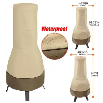 25"x65" Patio Chiminea Cover Waterproof Protective Chimney Fire Pit Heater Cover Weatherproof for Veranda Outdoor Garden Stove
25"x65" Patio Chiminea Cover Waterproof Protective Chimney Fire Pit Heater Cover Weatherproof for Veranda Outdoor Garden Stove