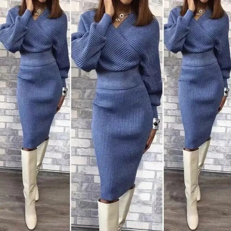 Winter Autumn Womans Sweater Midi Skirt Sets Solid Color Female Casual Two-Pieces Suits Loose Sweater Knit Skirt
Winter Autumn Womans Sweater Midi Skirt Sets Solid Color Female Casual Two-Pieces Suits Loose Sweater Knit Skirt