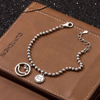 Vintage Silver S925 Sterling Silver Bracelet Smile Face Goodluck Bead Bracelet Charm Bracelets Chain Fine Jewelri
Vintage Silver S925 Sterling Silver Bracelet Smile Face Goodluck Bead Bracelet Charm Bracelets Chain Fine Jewelri