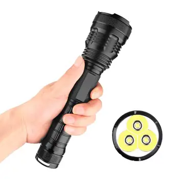 DSstyles 3*XHP50 LED Aluminium Alloy Strong Lighting Flashlight 2100LM Portable Torch Outdoor Night Safety Battery Lamp 
DSstyles 3*XHP50 LED Aluminium Alloy Strong Lighting Flashlight 2100LM Portable Torch Outdoor Night Safety Battery Lamp