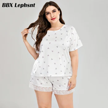 Women Summer Loungewear Pajamas Set O-Neck Short sleeves T-shirt and lace Patchwork Shorts Sleepwear PJ Set Nighty home suits
Women Summer Loungewear Pajamas Set O-Neck Short sleeves T-shirt and lace Patchwork Shorts Sleepwear PJ Set Nighty home suits