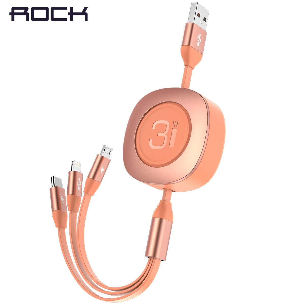 Rock Retractable 3 in 1 Charge & Sync Cable 3.6A Current Fast Charge Micro,Type-C for iPhone X XR XS Max 8 Plus 6 7
Rock Retractable 3 in 1 Charge & Sync Cable 3.6A Current Fast Charge Micro,Type-C for iPhone X XR XS Max 8 Plus 6 7