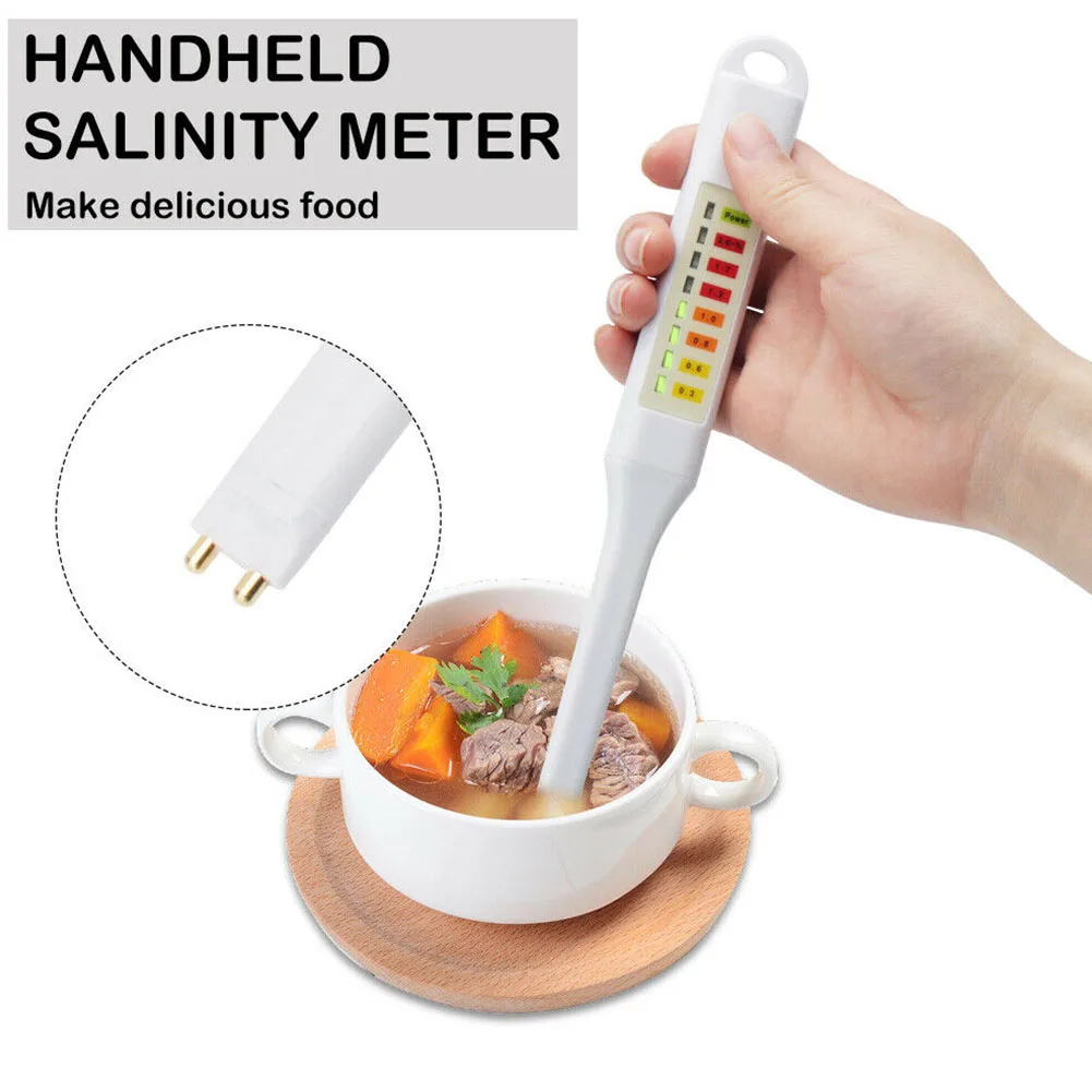 Soup Salinometer Food Salt Handheld LED Detector Salinity Tester Concentration Meter Analysis Measure Electronic ABS Portable
Soup Salinometer Food Salt Handheld LED Detector Salinity Tester Concentration Meter Analysis Measure Electronic ABS Portable