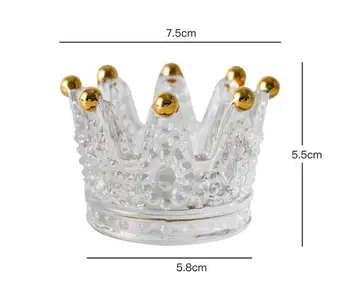 Wedding party decor handmade artifical crystal glass crown candle holder Home decoration Jewelry ring storage cup SN3328
Wedding party decor handmade artifical crystal glass crown candle holder Home decoration Jewelry ring storage cup SN3328