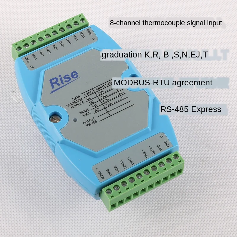 8-Channel 16-Way Thermocouple Collection Load Module Thermocouple Temperature Transmitter Modbus Protocol Rs48516 Kit Tool
8-Channel 16-Way Thermocouple Collection Load Module Thermocouple Temperature Transmitter Modbus Protocol Rs48516 Kit Tool