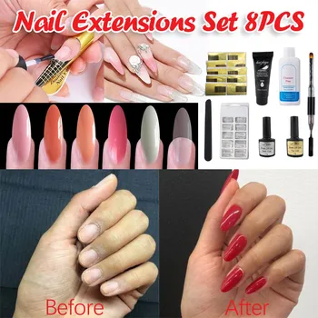 8Pcs/kit Nail Extension Gel Polygel Set Nails Primer Nail Extender Sanding Strip Finger Sleeve Light Therapy Pen Nails Glue L423
8Pcs/kit Nail Extension Gel Polygel Set Nails Primer Nail Extender Sanding Strip Finger Sleeve Light Therapy Pen Nails Glue L423