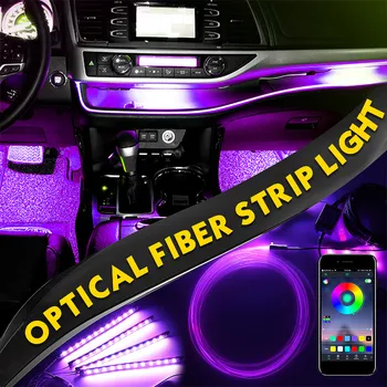4Pcs RGB LED Strip/Optical Fiber Strip/LED EL Strip Light Set APP Control for Car Interior Music Decoration
4Pcs RGB LED Strip/Optical Fiber Strip/LED EL Strip Light Set APP Control for Car Interior Music Decoration
