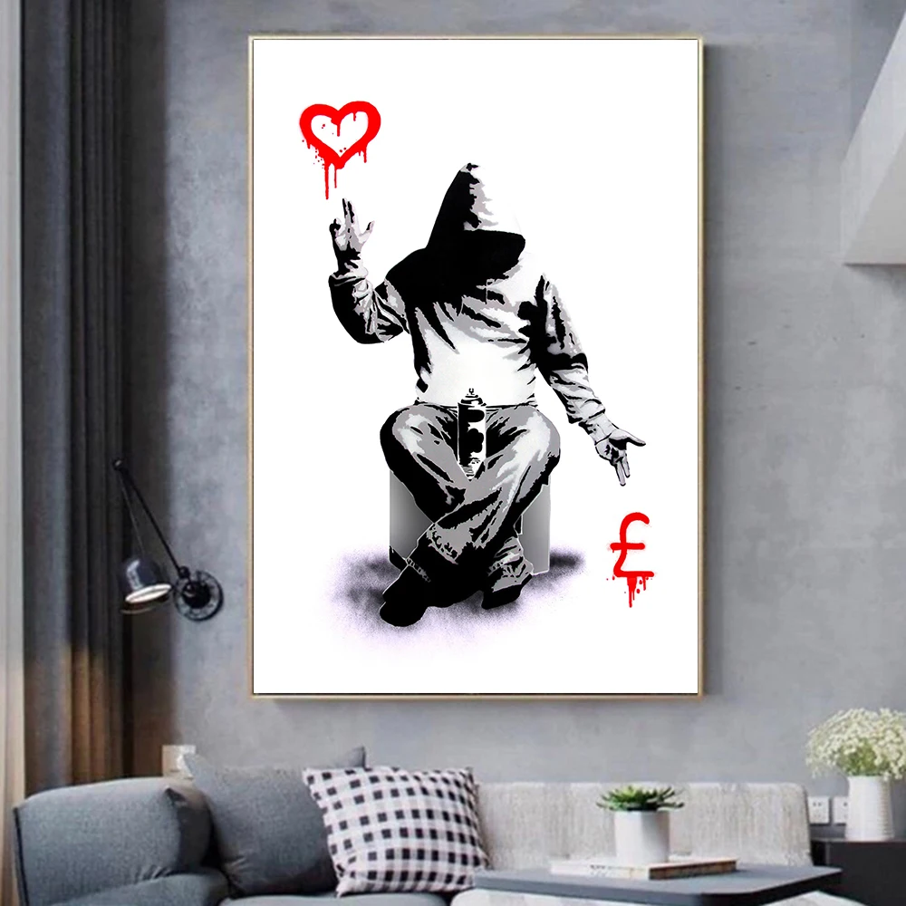 Funny Banksy Graffiti Art Canvas Painting Posters And Prints Bedroom Decoration Canvas Wall Art Pictures Living Room Home Decor
Funny Banksy Graffiti Art Canvas Painting Posters And Prints Bedroom Decoration Canvas Wall Art Pictures Living Room Home Decor