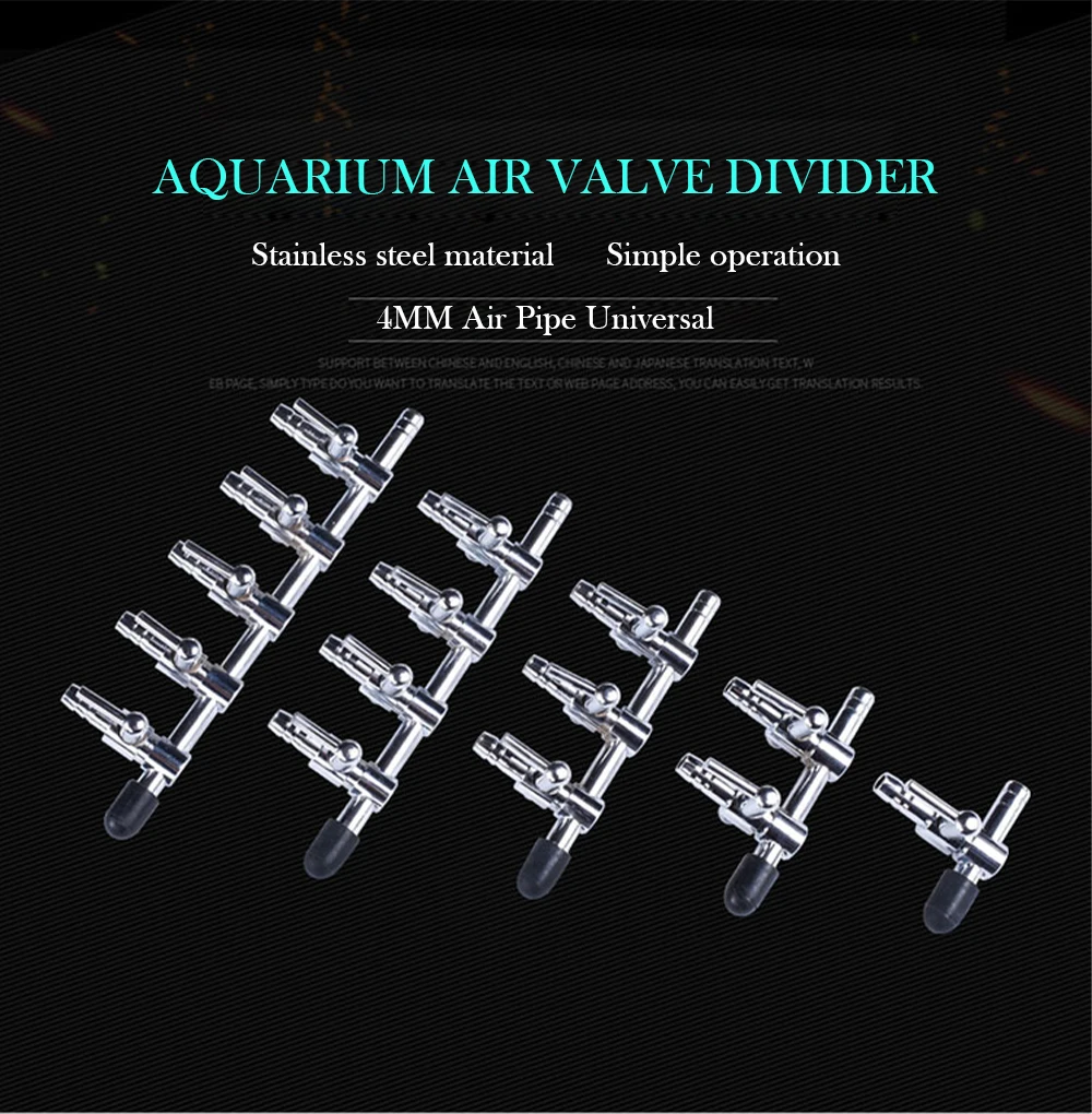 Aquarium Air Flow Control Lever Valve Distributor Splitter Oxygen Pump Accessories Fish Tank Stainless Steel Air Valve 1To5 Way Aquarium Air Flow Control Lever Valve Distributor Splitter Oxygen Pump Accessories Fish Tank Stainless Steel Air Valve 1To5 Way