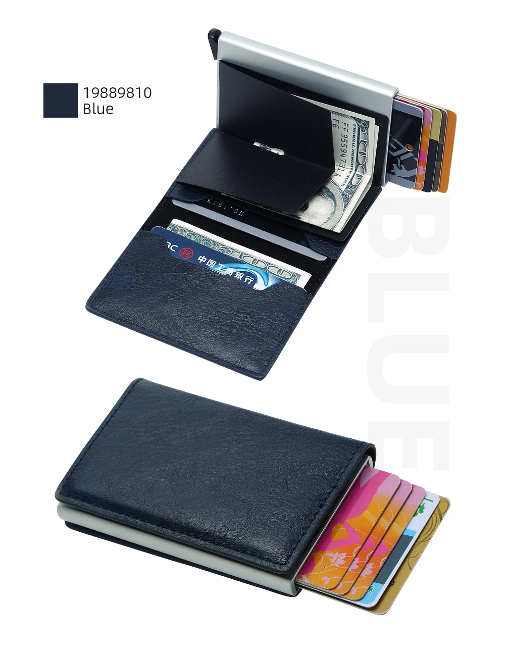 Aluminum Metal Credit Business Mini Card Wallet 2020 Dropshipping Man Women Smart Wallet Business Card Holder Hasp Rfid Wallet
