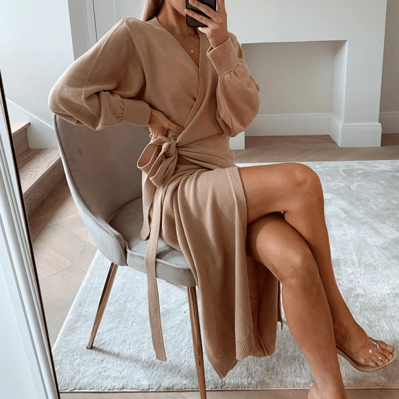 Vicabo Women Cardigans Camel Color Female Long Sleeve Knitted Autumn Clothes Sashes Open Stitch Solid Color Dress Sweater
Vicabo Women Cardigans Camel Color Female Long Sleeve Knitted Autumn Clothes Sashes Open Stitch Solid Color Dress Sweater