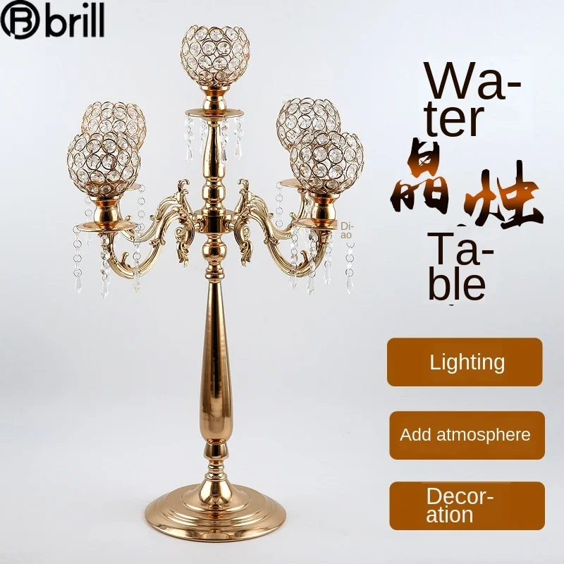 Nordic Creative Crystal Candle Holder Gold Metal 5 Arm Candlestick Wedding Center Bougies Et Supports Portavelas Decoracion
Nordic Creative Crystal Candle Holder Gold Metal 5 Arm Candlestick Wedding Center Bougies Et Supports Portavelas Decoracion