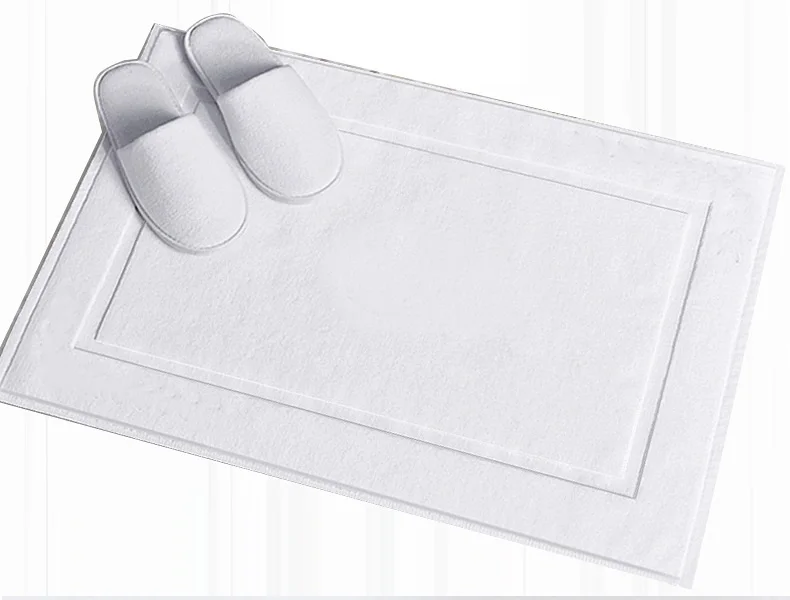 Прямая поставка 100% хлопок 50*80 см Противоскользящий коврик для ванной в отеле пола