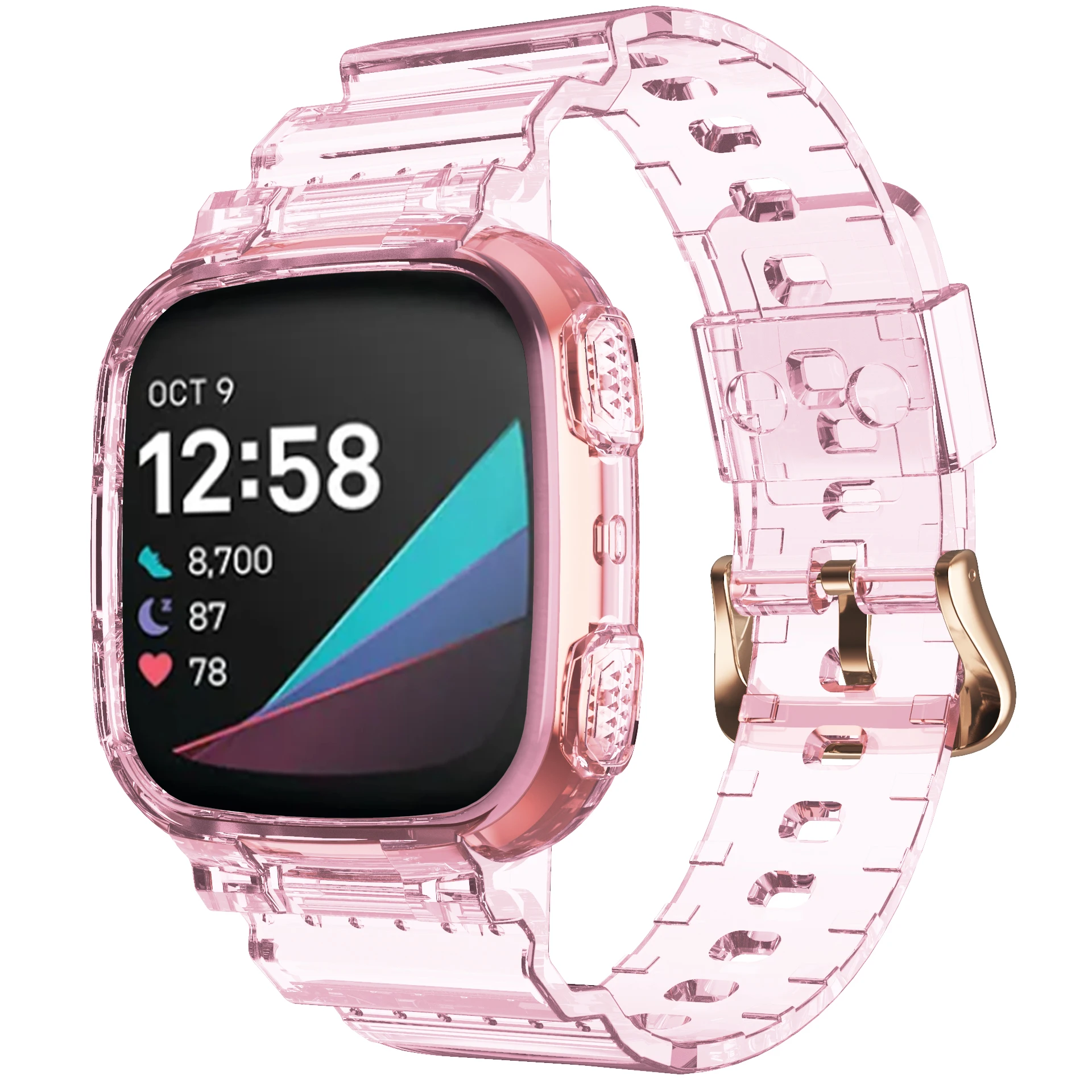 Прозрачный ремешок + чехол для Fitbit Versa 23 мм часов Versa2/Versa Lite Edition | Наручные часы