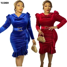 New African Bodycon Dresses for Women Robe Vetement Femme 2021 Winter Sexy Gilded Velvet Stretch Christmas Dress African Clothes
New African Bodycon Dresses for Women Robe Vetement Femme 2021 Winter Sexy Gilded Velvet Stretch Christmas Dress African Clothes