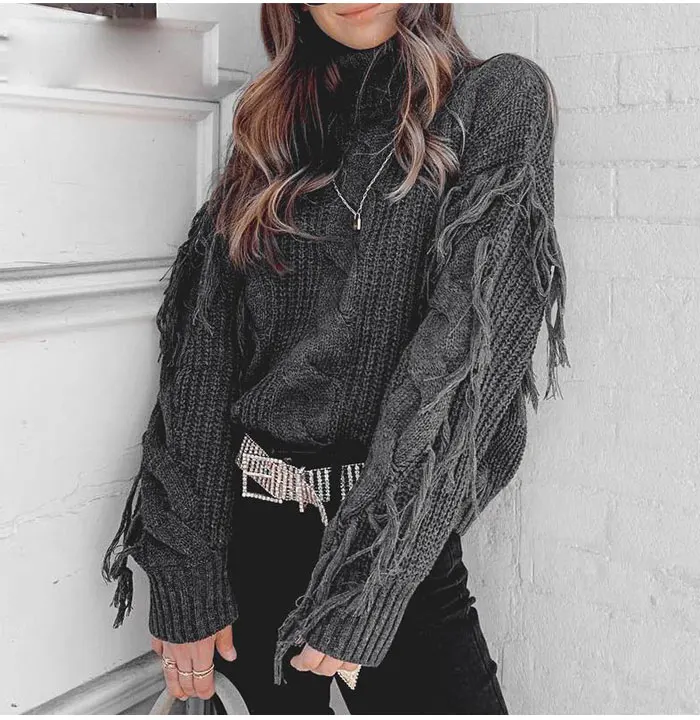 women sweaters 2020 winter turtleneck knitwear sweater oversized
