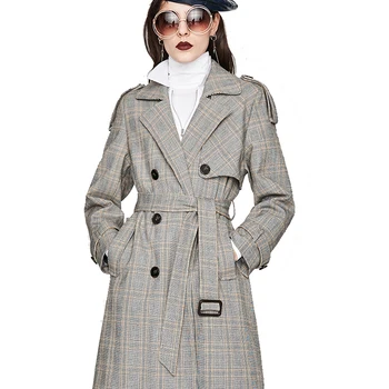 Houndstooth Trench Coat Long Style for Women Star Celebrity Inspired 2020 New for Autumn and Winter Plaid Double Breasted Trench
Houndstooth Trench Coat Long Style for Women Star Celebrity Inspired 2020 New for Autumn and Winter Plaid Double Breasted Trench