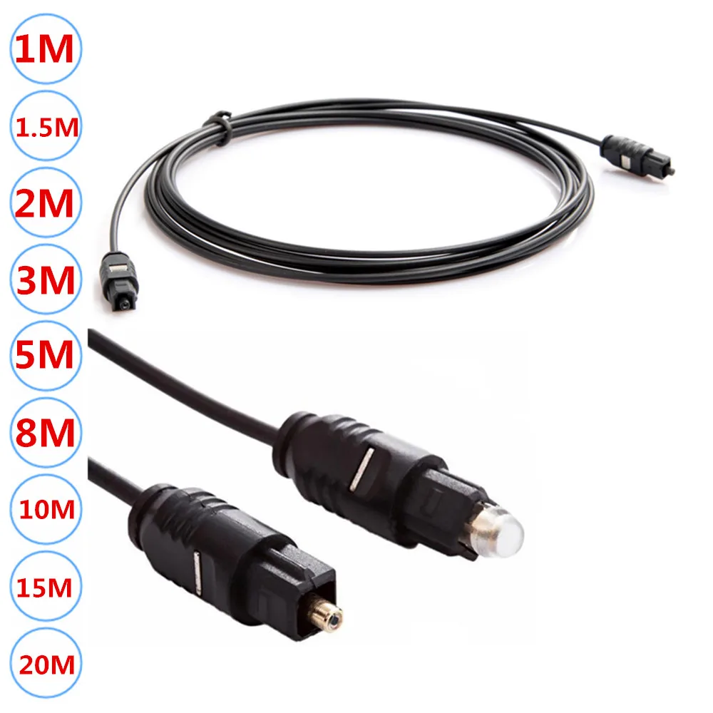 Hot OD 2.2 Gold Plated Digital Audio Optical Fiber Cable Toslink SPDIF Cord PVC For DVD VCR CD Player HI-FI Speake
Hot OD 2.2 Gold Plated Digital Audio Optical Fiber Cable Toslink SPDIF Cord PVC For DVD VCR CD Player HI-FI Speake