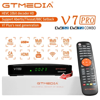NEWEST GTMEDIA V7 Pro Satellite TV Receiver DVB-S/S2/S2X+T/T2 decoder CA Card multi-room PK V7 Plus TV Box
NEWEST GTMEDIA V7 Pro Satellite TV Receiver DVB-S/S2/S2X+T/T2 decoder CA Card multi-room PK V7 Plus TV Box