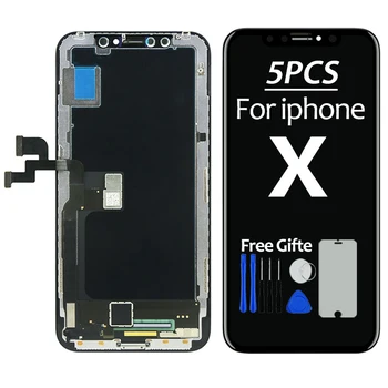 5Pcs/Quality 100% Test OEM OLED LCD Replacement For iPhone X LCD Display 3D Digitizer Touch Screen Assembly Black Color
5Pcs/Quality 100% Test OEM OLED LCD Replacement For iPhone X LCD Display 3D Digitizer Touch Screen Assembly Black Color