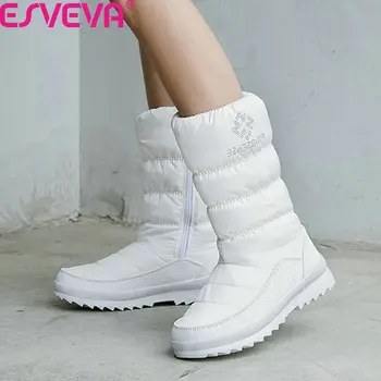 ESVEVA 2020 Winter Warm Fur Zipper Snow Boots Platform PU Leather Down Mid Calf Boots Wedges Round Toe Women Shoes Size 36-41
ESVEVA 2020 Winter Warm Fur Zipper Snow Boots Platform PU Leather Down Mid Calf Boots Wedges Round Toe Women Shoes Size 36-41
