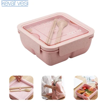 Lunch Box Japanese-style Student Separated Bento Box With Tableware fresh-keeping Wheat Fiber Fitness Food Container
Lunch Box Japanese-style Student Separated Bento Box With Tableware fresh-keeping Wheat Fiber Fitness Food Container