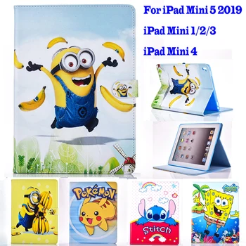 2019 Mini 5 Case for Apple ipad mini 1 2 3 4 case Cartoon Pokemon Minions tablet PU leather Cover Flip stand shell coque para
2019 Mini 5 Case for Apple ipad mini 1 2 3 4 case Cartoon Pokemon Minions tablet PU leather Cover Flip stand shell coque para