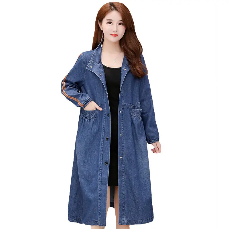 Big Size4XL Cowboy Windbreaker Women's Mid-Long Fall Clothes Korean Loose Casual Outwear Fashion POLO Collar Trench Coat Female
Big Size4XL Cowboy Windbreaker Women's Mid-Long Fall Clothes Korean Loose Casual Outwear Fashion POLO Collar Trench Coat Female