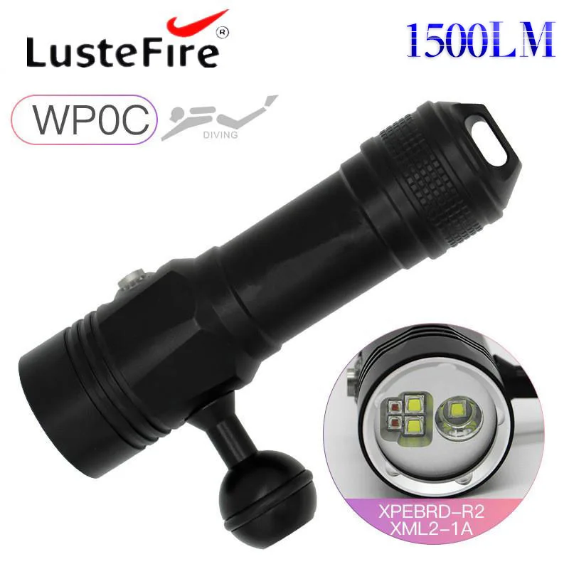 Lustefire WP0C 1500LM Diving Lights 6500K Diving Flashlight Underwater 100m Diving Photoraphy Light Red Fill Lighting EDC Torch
Lustefire WP0C 1500LM Diving Lights 6500K Diving Flashlight Underwater 100m Diving Photoraphy Light Red Fill Lighting EDC Torch