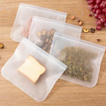 

Fruit Vegetable Food Storage Ziplock Bag Snack Fresh Sealed Container Fridge Preservation Bags Airtight Seal Leak Proof PEVA Bag