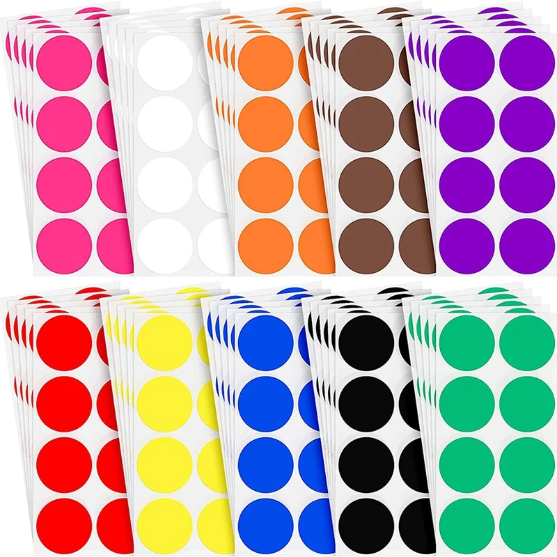 2 Inch Round Color Coding Sticker 10 Assorted Colors Circle Dot Labels Self-Adhesive Colored Solid Color Sticker(400)
2 Inch Round Color Coding Sticker 10 Assorted Colors Circle Dot Labels Self-Adhesive Colored Solid Color Sticker(400)