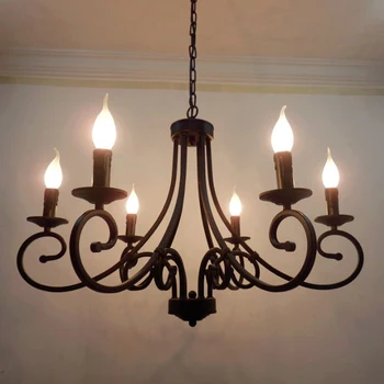 American European Retro Black Iron Candle Light 6 8 Lights Big Chandelier Lamp for Living Dinning Room Foyer Hanging Chain Light
American European Retro Black Iron Candle Light 6 8 Lights Big Chandelier Lamp for Living Dinning Room Foyer Hanging Chain Light