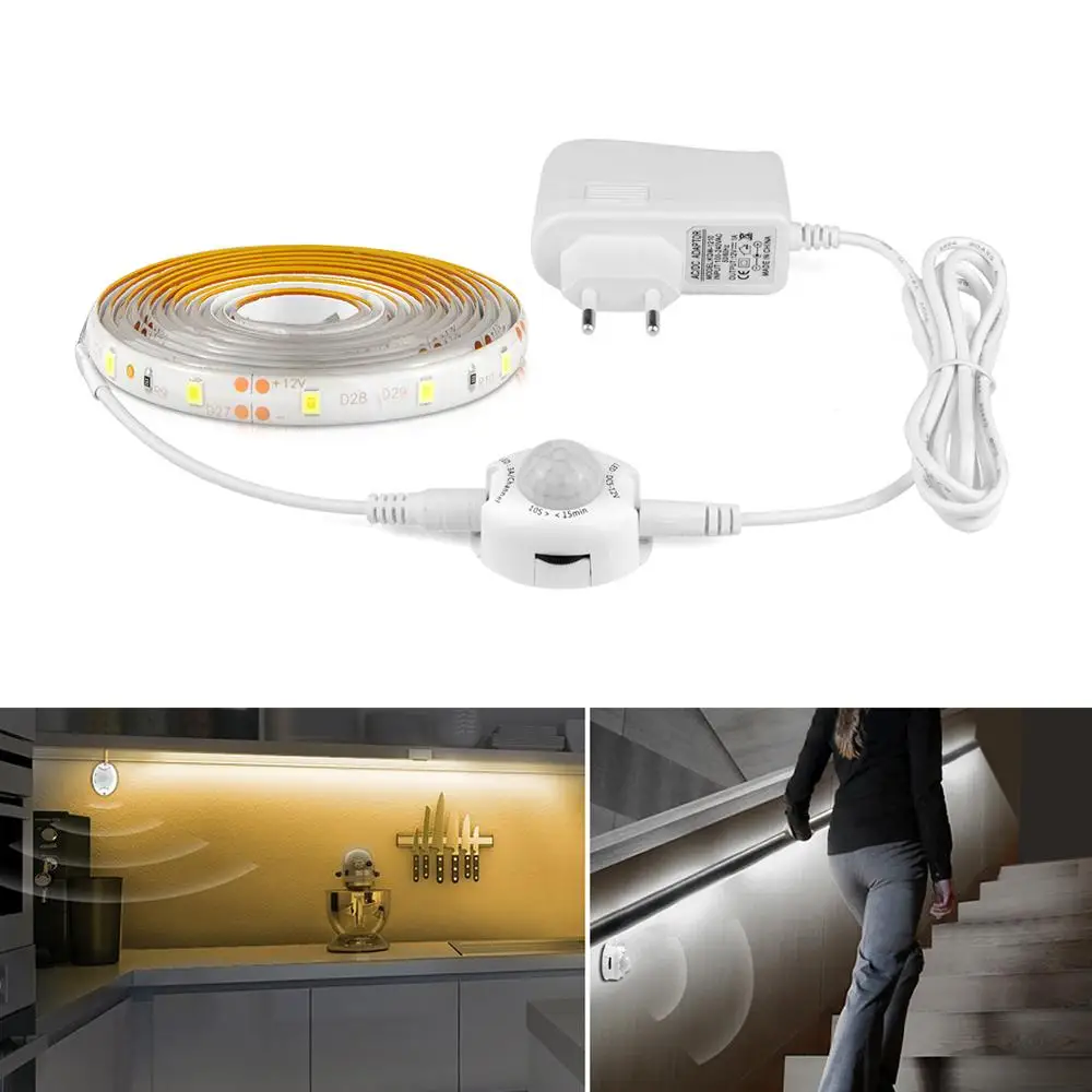 1M-5M LED light Tape Motion Sensor Kitchen Light 12V LED Under Cabinet Light 110V 220V LED Tape for Bedside Cupboard Wardrobe
1M-5M LED light Tape Motion Sensor Kitchen Light 12V LED Under Cabinet Light 110V 220V LED Tape for Bedside Cupboard Wardrobe