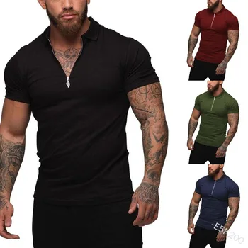 Solid Color Fitness Men's Outdoor Sports Tee Shirt Homme V-neck Collar with Zipper Large Size S-3xl Men Shirts Fashion Clothes
Solid Color Fitness Men's Outdoor Sports Tee Shirt Homme V-neck Collar with Zipper Large Size S-3xl Men Shirts Fashion Clothes