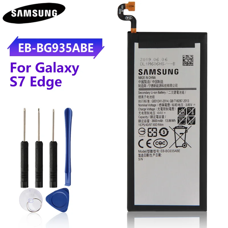 Authentic Original Phone Battery EB-BG935ABE EB-BG935ABA For Samsung GALAXY S7Edge S7 Edge G9350 G935FD SM-G935F 3600mAh
Authentic Original Phone Battery EB-BG935ABE EB-BG935ABA For Samsung GALAXY S7Edge S7 Edge G9350 G935FD SM-G935F 3600mAh