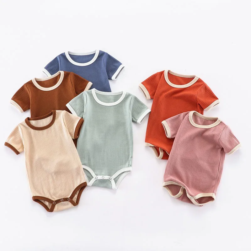 Baby Infants Summer Romper Baby Boy Girl Pit Strip Ribbed Jumpsuit Newborn Triangle Rompers Children Contrasting Colors Bodysuit
Baby Infants Summer Romper Baby Boy Girl Pit Strip Ribbed Jumpsuit Newborn Triangle Rompers Children Contrasting Colors Bodysuit