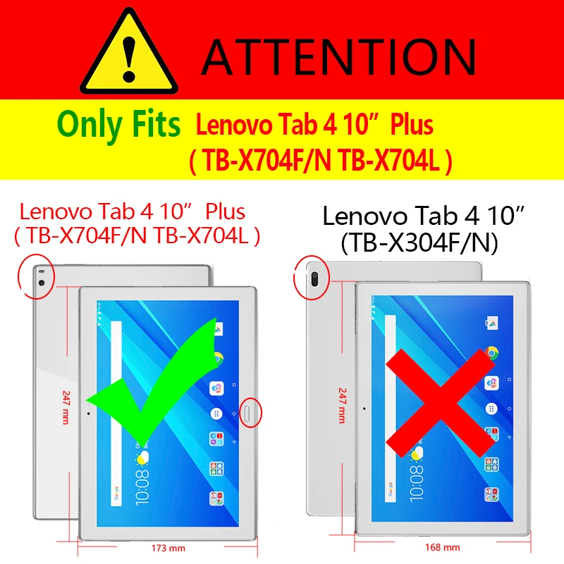 Кожаный чехол книжка для Lenovo TAB 4 10 Plus TB X704N /F / L Ультратонкий защитный Tab4 plus|case for