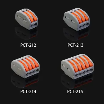 10/50/100pcs Universal Cable Wire Connectors Fast Home Compact Wire Connection Push In Wiring Terminal Block PCT-212 213 214 215
10/50/100pcs Universal Cable Wire Connectors Fast Home Compact Wire Connection Push In Wiring Terminal Block PCT-212 213 214 215