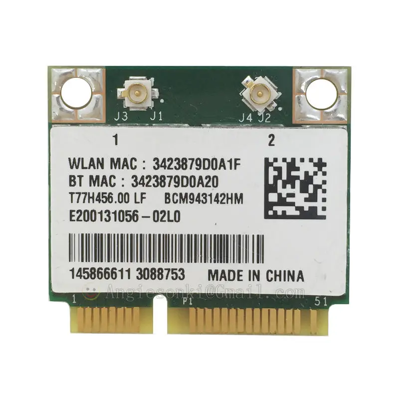 Новый оригинальный Broadcom BCM943142HM 150 Мбит/с 2,4 ГГц Mini pci-e 802.11b/g/n WiFi + Bluetooth 4,0 адаптер для ноутбука DELL Inspiron 13z 17R 3460 15TR
Новый оригинальный Broadcom BCM943142HM 150 Мбит/с 2,4 ГГц Mini pci-e 802.11b/g/n WiFi + Bluetooth 4,0 адаптер для ноутбука DELL Inspiron 13z 17R 3460 15TR