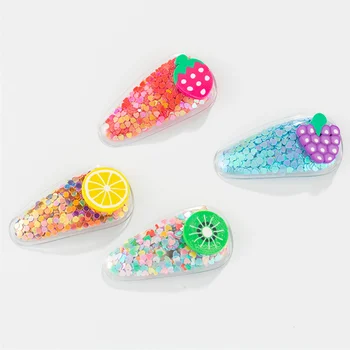 Cute Fruit PU Quicksand Barrette Girl Hair Clip Transparent Heart Solid Cartoon Resin Children Hairpin Hair Accessories
Cute Fruit PU Quicksand Barrette Girl Hair Clip Transparent Heart Solid Cartoon Resin Children Hairpin Hair Accessories