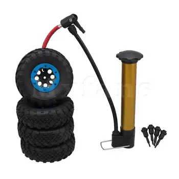 

Mxfans 4x RC1:10 Inflatable Rubber Tire + 8-Hole 1.9" Wheel Rims + Blue Clips