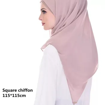 New Muslim Women's Hijab Square Chiffon Kerchief Scarf Closed-toe Scarf Turban Muslim Islamic Headscarf 115*115cm jersey hijab
New Muslim Women's Hijab Square Chiffon Kerchief Scarf Closed-toe Scarf Turban Muslim Islamic Headscarf 115*115cm jersey hijab
