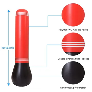 Fine Workmanship 1.5m Adult Children Inflatable Sandbag PVC Boxing Fighting Punching Bag Tumbler Wear Resistance
Fine Workmanship 1.5m Adult Children Inflatable Sandbag PVC Boxing Fighting Punching Bag Tumbler Wear Resistance