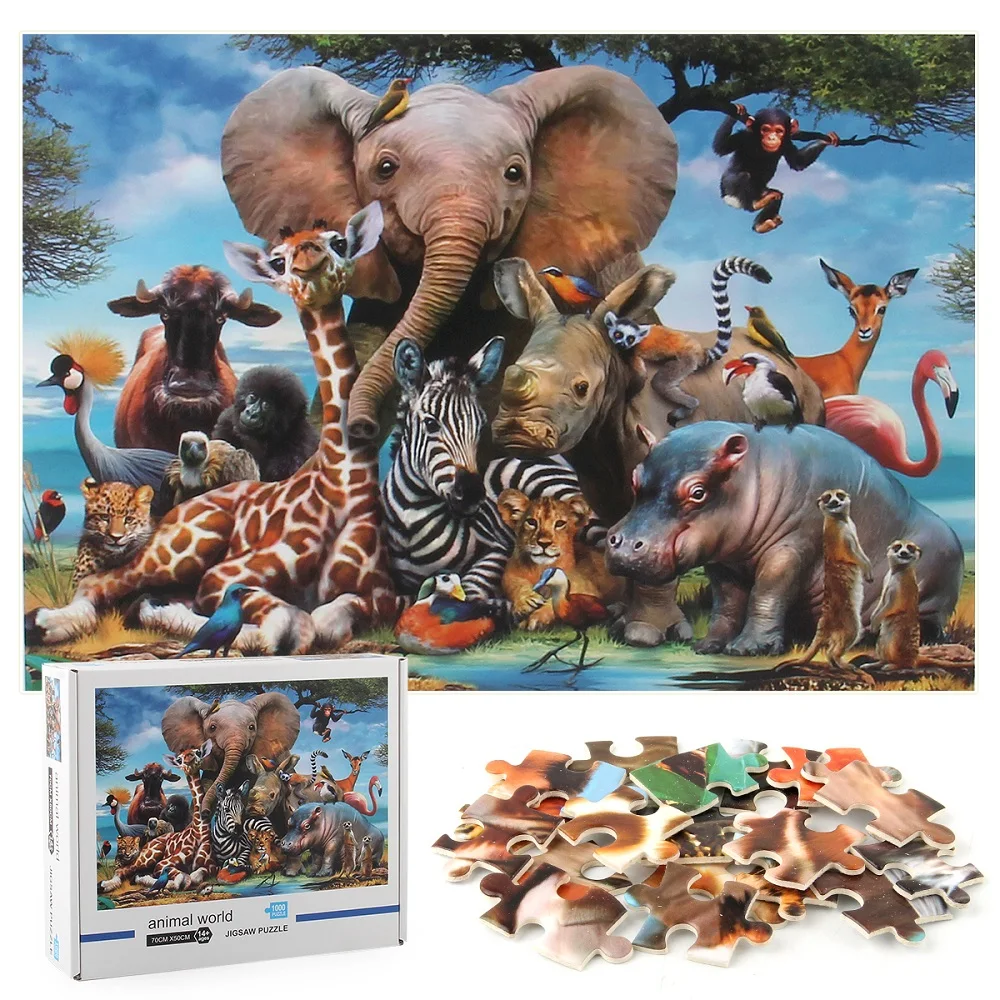 1000 Pieces Puzzles Wooden Jigsaw Puzzles Floor Puzzle Animal Puzzle for Adults Kids Intellectual Game Learning Education Toys
1000 Pieces Puzzles Wooden Jigsaw Puzzles Floor Puzzle Animal Puzzle for Adults Kids Intellectual Game Learning Education Toys