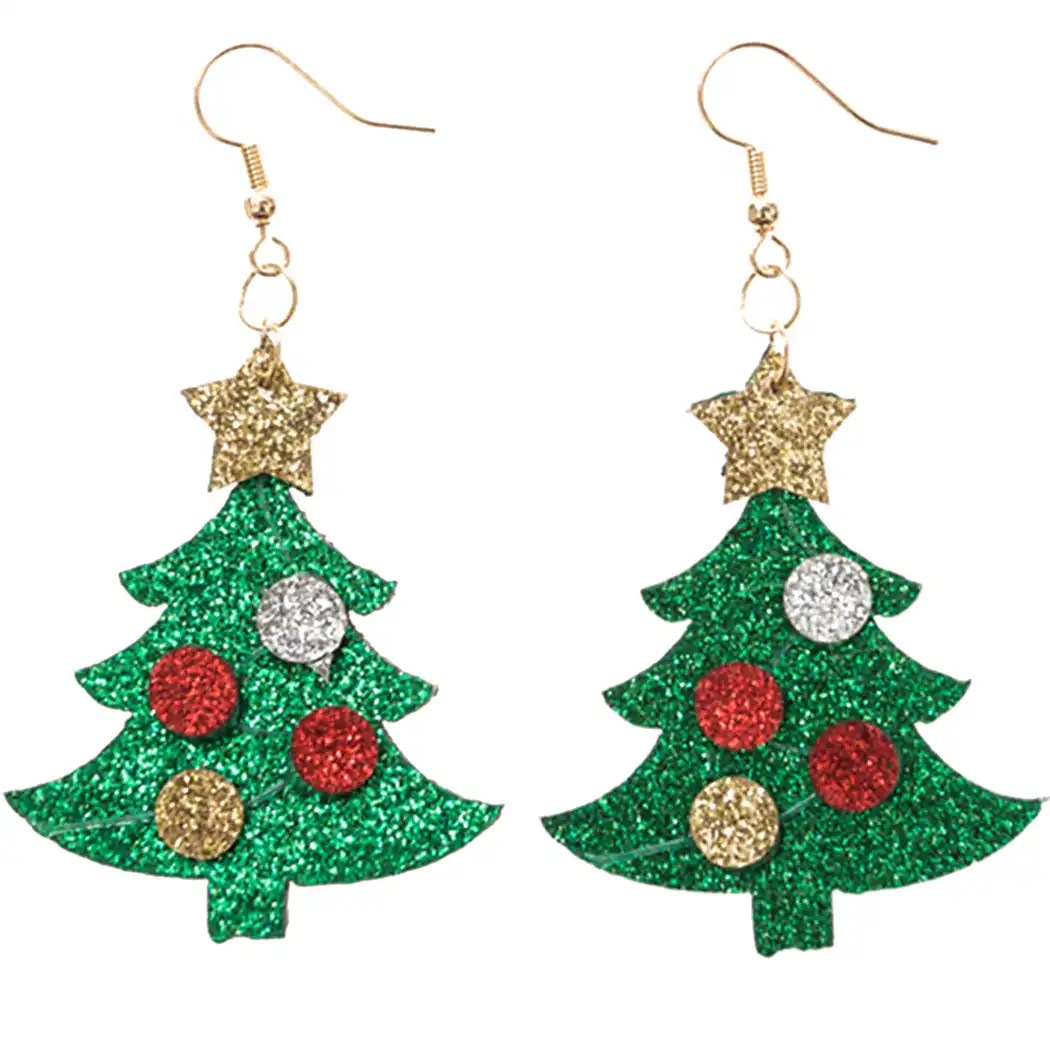 christmas earrings gift crystal snow flake bijoux