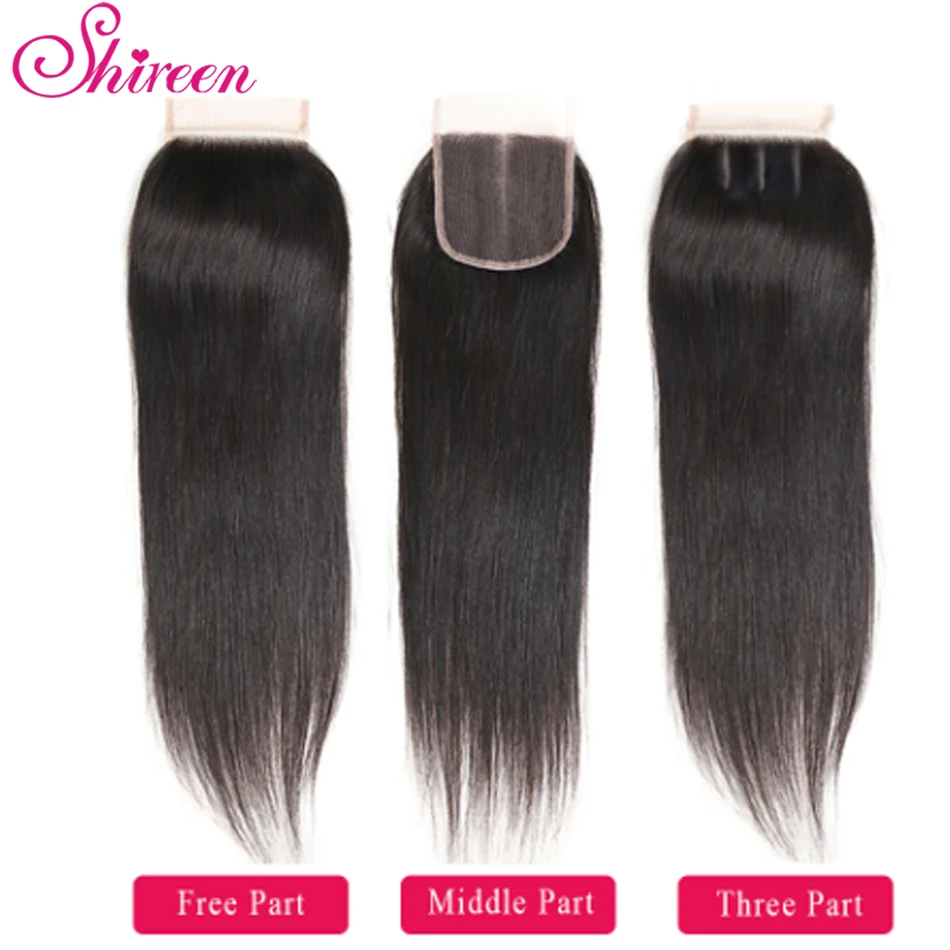 Бразильские человеческие волосы Shireen 3 пучка с застежкой прямые 100% Реми пучки
