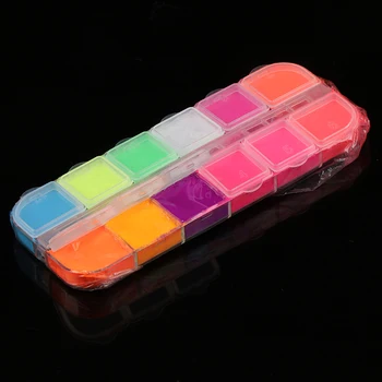 12Gird/Box Lasting Fluorescent Matte Eyeshadow Neon Pigment Powder Halloween Decoration Eyeshadow Palette
12Gird/Box Lasting Fluorescent Matte Eyeshadow Neon Pigment Powder Halloween Decoration Eyeshadow Palette